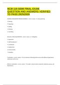 NCM 119 SEMI FINAL EXAM QUESTION AND ANSWERS VERIFIED TO PASS 2025&sol;2026