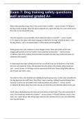Exam 7 Dog training safety questions well answered graded A&plus;