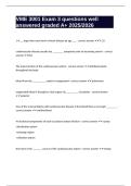 VME 3001 Exam 3 questions well answered graded A&plus; 2025&sol;2026