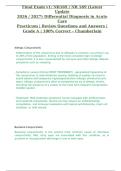 Final Exam v1 NR569  NR 569 &lpar;Latest Update 2026-2027&rpar; Differential Diagnosis in Acute Care Practicum Review Questions and Answers Grade A 100 Correct  ChamberlainFinal Exam v1 NR569  NR 569 &lpar;Latest Update 2026-2027&rpar; Differential Diagnosis in Acute Care Pr