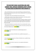 VITA MILITARY EXAM &vert;QUESTIONS AND 100&percnt; CORRECT WELL DETAILED ANSWERS&vert;LATEST UPDATE &excl;&excl;&excl;&excl;&excl;&excl;2025&sol;2026&vert;GUARANTEED PASS&vert;GRADED A&plus;