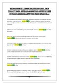 VITA ADVANCED EXAM &vert;QUESTIONS AND 100&percnt; CORRECT WELL DETAILED ANSWERS&vert;LATEST UPDATE &excl;&excl;&excl;&excl;&excl;&excl;2025&sol;2026&vert;GUARANTEED PASS&vert;GRADED A&plus;