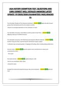 UGA HISTORY EXEMPTION TEST &vert;QUESTIONS AND 100&percnt; CORRECT WELL DETAILED ANSWERS&vert;LATEST UPDATE &excl;&excl;&excl;&excl;&excl;&excl;2025&sol;2026&vert;GUARANTEED PASS&vert;GRADED A&plus;