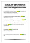 UGA HISTORY EXEMPTION TEST&vert;QUESTIONS AND 100&percnt; CORRECT WELL DETAILED ANSWERS&vert;LATEST UPDATE &excl;&excl;&excl;&excl;&excl;&excl;2025&sol;2026&vert;GUARANTEED PASS&vert;GRADED A&plus;