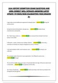 UGA HISTORY EXEMPTION EXAM&vert;QUESTIONS AND 100&percnt; CORRECT WELL DETAILED ANSWERS&vert;LATEST UPDATE &excl;&excl;&excl;&excl;&excl;&excl;2025&sol;2026&vert;GUARANTEED PASS&vert;GRADED A&plus;