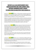 HISTORY 2112 UGA MONTGOMERY WOLF EXAM&vert;QUESTIONS AND 100&percnt; CORRECT WELL DETAILED ANSWERS&vert;LATEST UPDATE &excl;&excl;&excl;&excl;&excl;&excl;2025&sol;2026&vert;GUARANTEED PASS&vert;GRADED A&plus;
