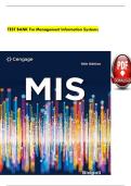 TEST BANK For Management Information Systems&comma; 10th Edition by Hossein Bidgoli&comma; Verified Chapters 1 - 14&comma; Complete Newest Version