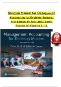 Solution Manual for Management Accounting for Decision Makers&colon; 11th Edition By Peter Atrill&comma; Eddie McLaney&comma; Verified Chapters 1 - 12&comma; Complete Newest Version