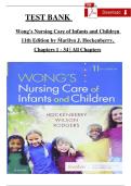 Test bank for Wong's Nursing Care of Infants and Children 11th Edition by Hockenberry Chapter 1-34
