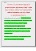 OAE EARLY CHILDHOOD EDUCATION EXAM  NEWEST 2026-2027 ACTUAL EXAM COMPLETE 250  QUESTIONS AND CORRECT DETAILED ANSWERS  &lpar;VERIFIED ANSWERS&rpar; &vert;ALREADY GRADED  A&plus;&vert;BRAND NEW VERSION&excl;&excl;