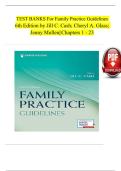 Family Practice Guidelines 6th Edition Test Bank - Jill C&period; Cash&comma; Cheryl A&period; Glass&comma; Jenny Mullen