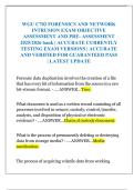 WGU C702 FORENSICS AND NETWORK  INTRUSION EXAM OBJECTIVE  ASSESSMENT AND PRE- ASSESSMENT  2025&sol;2026 bank &vert; ACCURATE CURRENTLY  TESTING EXAM VERSIONS &vert; ACCURATE  AND VERIFIED FOR GUARANTEED PASS  &vert; LATEST UPDATE 