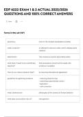 EDF 6222 EXAM 1 & 2 ACTUAL 2025&sol;2026 QUESTIONS AND 100&percnt; CORRECT ANSWERS