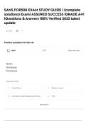 SANS FOR508 EXAM STUDY GUIDE &vert; &lpar;complete solutions&rpar; Exam&vert; ASSURED SUCCESS &vert;GRADE A&plus;&excl;&excl; &vert;Questions & Answers 100&percnt; Verified 2025 latest update