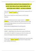PROGRESSION CONSTRUCTION COORDINATOR I &ndash; II   LATEST 2025-2026 ACTUAL EXAM COMPLETE 100   QUESTIONS AND CORRECT   DETAILED ANSWERS