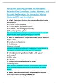 Fire Alarm Initiating Devices Installer Level 1  Exam Verified Questions&comma; Correct Answers&comma; and  Detailed Explanations for Computer Science  Students&vert;&vert;Already Graded A&plus;