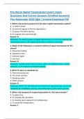 Fire Alarm Signal Transmission Level 1 Exam  Questions And Correct Answers &lpar;Verified Answers&rpar;  Plus Rationales 2026 Q&A &vert; Instant Download Pdf 