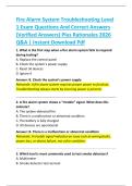 Fire Alarm System Troubleshooting Level  1 Exam Questions And Correct Answers  &lpar;Verified Answers&rpar; Plus Rationales 2026  Q&A &vert; Instant Download Pdf