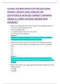  ALASKA JOURNEYMAN ELECTRICIAN EXAM  NEWEST UPDATE 2026 VERSION 100  QUESTIONS & DETAILED CORRECT ANSWERS  GRADE A&plus; &lpar;100&percnt; SUCCESS&rpar; BRAND NEW  VERSION&excl;&excl;  