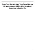 OpenStax Microbiology Test Bank Chapter 11&colon; Mechanisms of Microbial Genetics &vert; Complete & Graded A&plus;