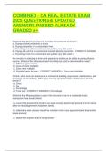 COMBINED - CA REAL ESTATE EXAM 2025 QUESTIONS & UPDATED ANSWERS PASSED ALREADY GRADED A&plus; 