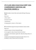 4TH CLASS ABSA EXAM EXAM SCRIPT 2026 COMPREHENSIVE QUESTIONS AND SOLUTIONS GRADED A&plus;