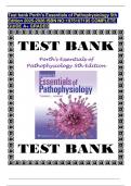Test bank Porth's Essentials of Pathophysiology 5th Edition 2025-2026 ISBN NO&colon;1975107195 COMPLETE GUIDE A&plus; GRADED