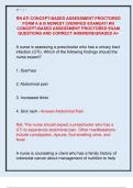 RN ATI CONCEPT-BASED ASSESSMENT PROCTORED  FORM A & B NEWEST &vert;&vert;VERIFIED EXAM&vert;&vert;ATI RN  CONCEPT-BASED ASSESSMENT PROCTORED EXAM  QUESTIONS AND CORRECT ANSWERS&vert;GRADED A&plus;