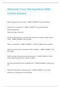 Wisconsin Civics Test Questions With Correct Answers
