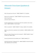 Wisconsin Civics Exam Questions & Answers&period;