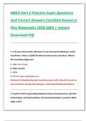 NBEO Part II Practice Exam Questions  And Correct Answers &lpar;Verified Answers&rpar;  Plus Rationales 2026 Q&A &vert; Instant  Download Pdf