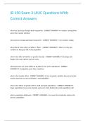 IB 150 Exam 3 UIUC Questions With Correct Answers&period;