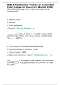 NWCA-Phlebotomy Technician Credential Exam Answered Questions &lpar;Latest 2026&rpar;&period;