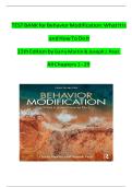 Test Bank for Behavior Modification&colon; What It Is and How To Do It&comma; 12th Edition by Garry Martin & Joseph J&period; Pear