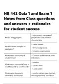 NR 442 Quiz 1 and Exam 1 Notes from Class questions and answers &plus; rationales for student success