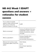 NR 442 Week 1 EDAPT questions and answers &plus; rationales for student success