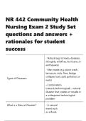 NR 442 Community Health Nursing Exam 2 Study Set questions and answers &plus; rationales