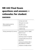NR 442 Final Exam questions and answers &plus; rationales for student success&period;