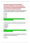 Pharmacist Assessment for Remediation  Evaluation &lpar;PhARE&rpar;Exam Verified Questions&comma;  Correct Answers&comma; and Detailed Explanations for  Science Students&vert;&vert;Already Graded A&plus; 
