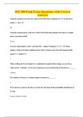 IEE 380 Final Exam Questions with Correct Answers