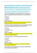 Board Certified Ambulatory Care Pharmacist  &lpar;BCACP&rpar; practice exam Verified Questions&comma;  Correct Answers&comma; and Detailed Explanations  for Science Students&vert;&vert;Already Graded A&plus; 