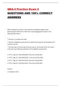 QKA-2 Practice Exam 2 QUESTIONS AND 100&percnt; CORRECT ANSWERS