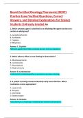 Board Certified Oncology Pharmacist &lpar;BCOP&rpar;  Practice Exam Verified Questions&comma; Correct  Answers&comma; and Detailed Explanations for Science  Students&vert;&vert;Already Graded A&plus; 