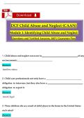 DCF Child Abuse & Neglect &lpar;CAAN&rpar; Module 1&colon; Identifying Abuse & Neglect &ndash; Questions & Answers