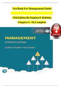 Test Bank for Management&comma; 15th Edition &ndash; Stephen P&period; Robbins & Mary Coulter &lpar;Global Edition&rpar;