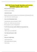 MGT 301 Exams Sample Questions and Answers 2025&sol;2026 Update &vert; 100&percnt; Correct