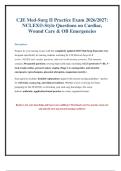 Medical-Surgical Nursing Exam Questions 2027&colon; Cardiac&comma; Maternal&comma; Wound Care Practice Test