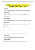 MGT 301 study guide Questions and Answers 2025&sol;2026 Update &vert; 100&percnt; Correct