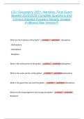 LSU Geography 2051&comma; Namikas&comma; Final Exam  Newest 2025&sol;2026 Complete Questions and  Correct Detailed Answers Already Graded  A&plus;&vert;Brand New Version&excl;&excl;&excl;