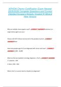 APHON Chemo Certification Exam Newest  2025&sol;2026 Complete Questions and Correct  Detailed Answers Already Graded A&plus;&vert;Brand  New Version 